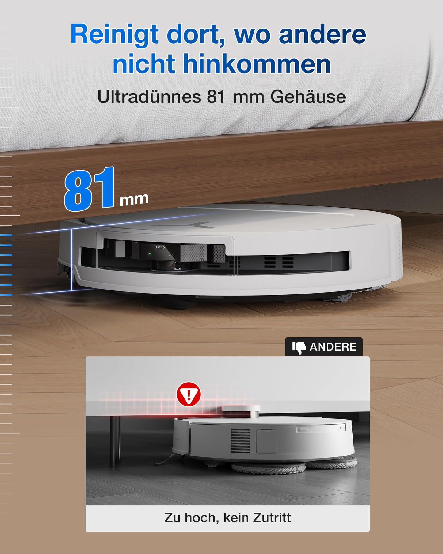 ECOVACS ECOVACS DEEBOT T50 PRO Omni Gen2 Saugroboter mit Wischfunktion, 21.000 Pa