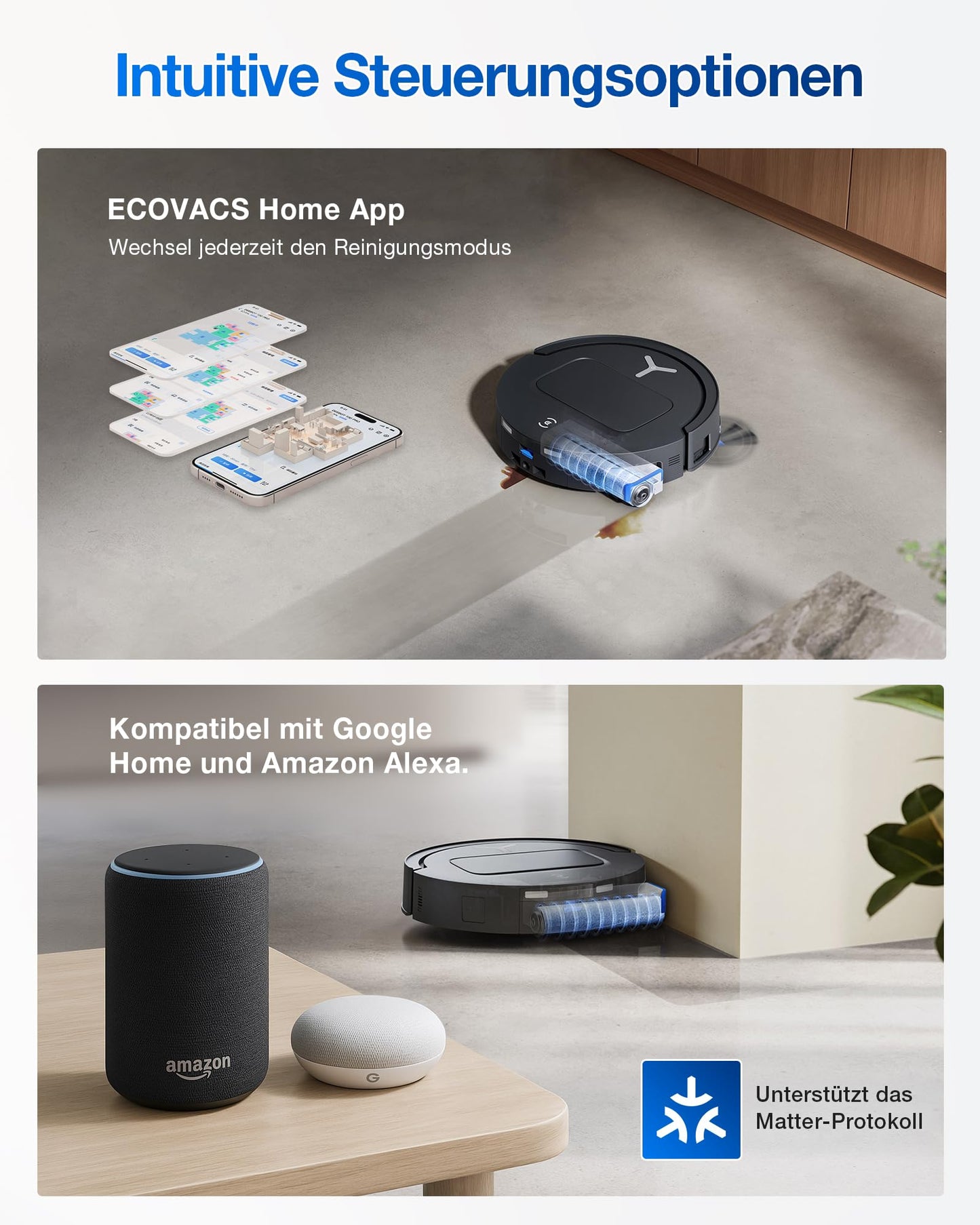 ECOVACS ECOVACS DEEBOT T80 Omni Saugroboter mit Wischfunktion, 18.000 Pa