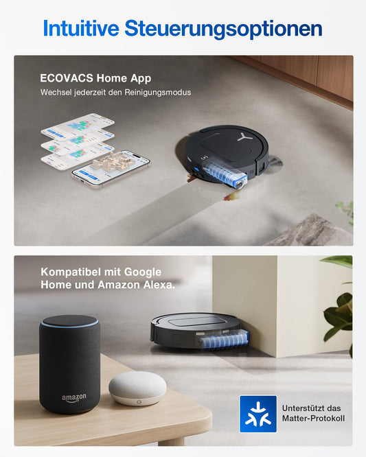 ECOVACS ECOVACS DEEBOT T80 Omni Saugroboter mit Wischfunktion, 18.000 Pa
