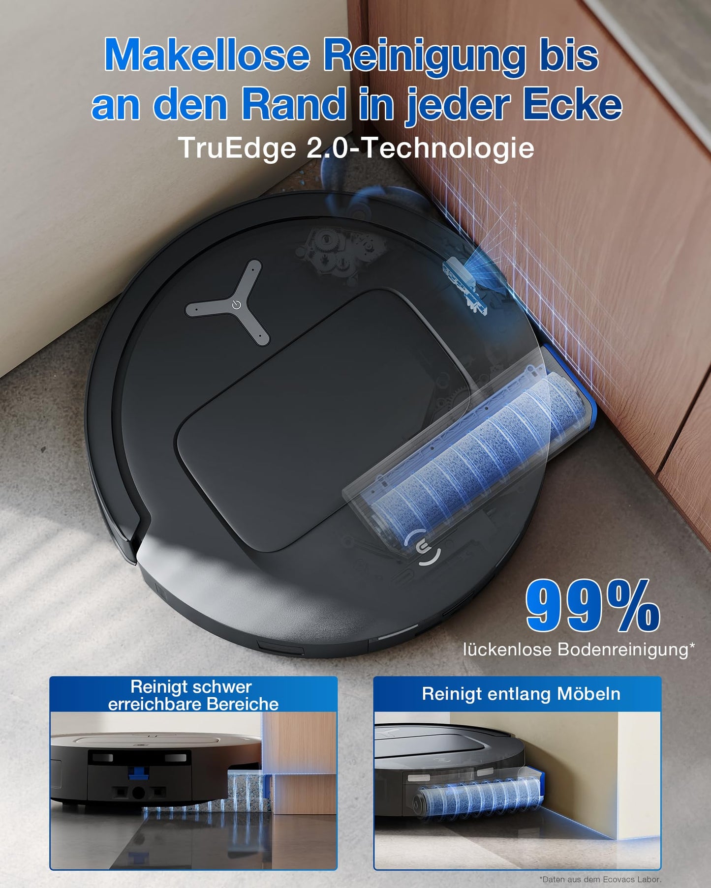 ECOVACS ECOVACS DEEBOT T80 Omni Saugroboter mit Wischfunktion, 18.000 Pa