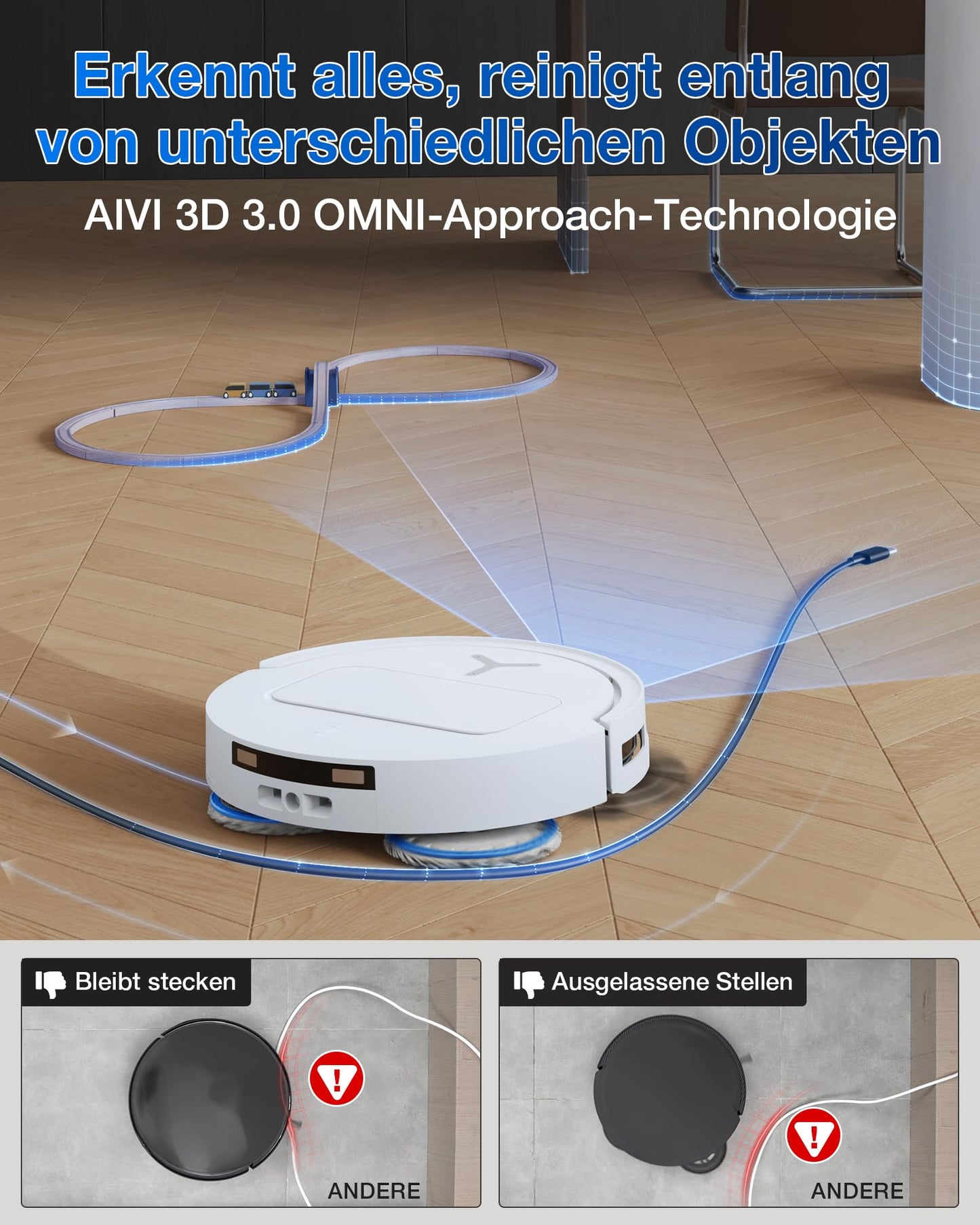 ECOVACS ECOVACS DEEBOT T50 PRO Omni Gen2 Saugroboter mit Wischfunktion, 21.000 Pa